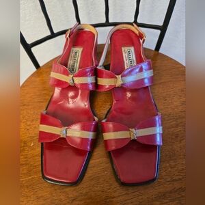 Valley Verde Red and Tan Leather Women's Sandals